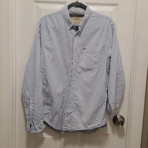 White and blue Hollister button down